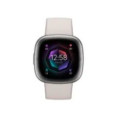 FITBIT Sense 2 Lunar White/Platinum Aluminum pametna ura