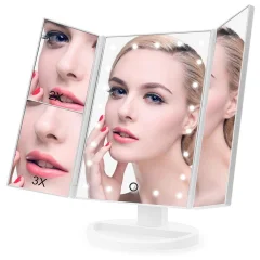 Povečevalno kozmetično ogledalo z 22 LED osvetlitvijo USB