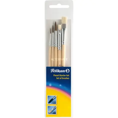 Čopiči - set 2,4,6 - okrogli , 6,10 - ploščati Pinsel Pelikan