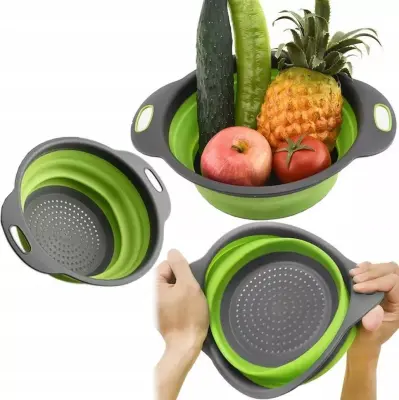 Silikonsko zložljivo cedilo – odcejalnik 24 cm