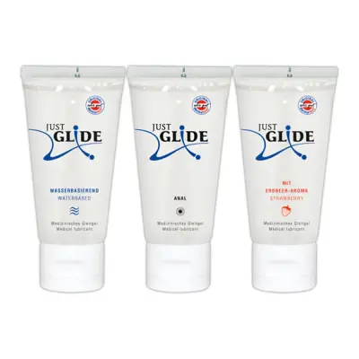 Kolekcija različnih vlažilnih gelov "Just Glide" - 3 x 50 ml (R623989)