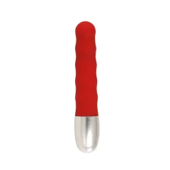 Mini vibrator "Discretion Red Ribbed" (R7736)