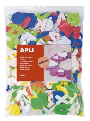 Apli Eva pena, oblike, črke samolepilne 500 kos