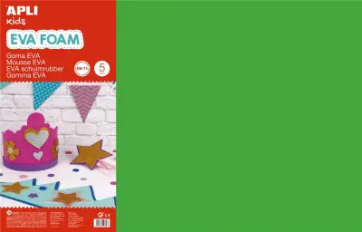 Apli Eva pena tem. zelena 400x600x2mm 5 kos