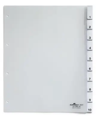 Durable Ločilni listi za pregrado vložn map 1/10 (6831)