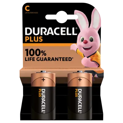 DURACELL PLUS 100% Extra Life* C MN 1400 BL/2  //  LR-14 alkalna baterija