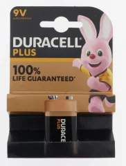 DURACELL PLUS 100% Extra Life* 9V MN 1604 BL/1  //  6LF22 alkalna baterija