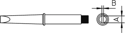 Spajkalna konica v obliki dleta\, ravna Weller 4CT5A7-1 velikost konice 1.6 mm vsebuje 1 kos