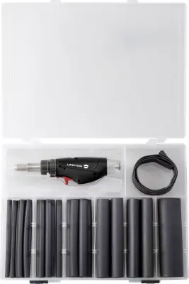 TOOLCRAFT TC-HSK-27 27-delni komplet Komplet skrčljivih cevi z mini gorilnikom z vročim plinom 1300 ° C