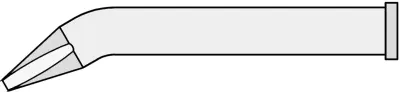 Spajkalna konica v obliki dleta\, upognjena Weller XT AX velikost konice 1.6 mm dolžina konice 51.5 mm vsebuje 1 kos