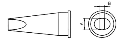 Spajkalna konica v obliki dleta\, ravna Weller LHT-C velikost konice 3.2 mm vsebuje 1 kos
