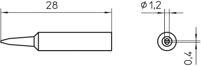 Spajkalna konica v obliki dleta Weller XNT K velikost konice 1.2 mm vsebuje 1 kos