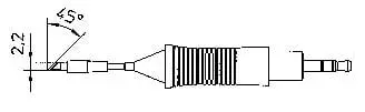 Spajkalna konica\, merilna konica 45° Weller RT7 velikost konice 2.2 mm vsebuje 1 kos