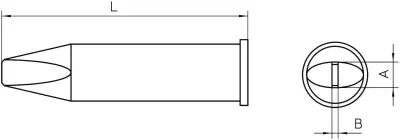 Spajkalna konica v obliki dleta Weller XHT D velikost konice 5 mm vsebuje 1 kos