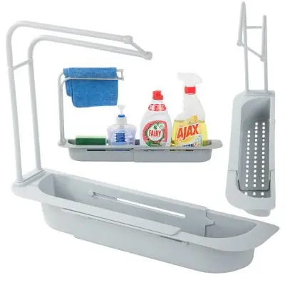 Univerzalni nastavljiv organizator za kuhinjski umivalnik