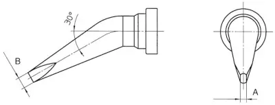 Spajkalna konica v obliki dleta\, upognjena Weller LT-HX velikost konice 0.8 mm vsebuje 1 kos
