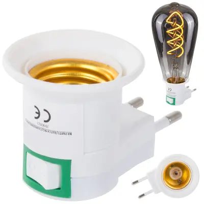 Vtičnica za E27 žarnico s stikalom