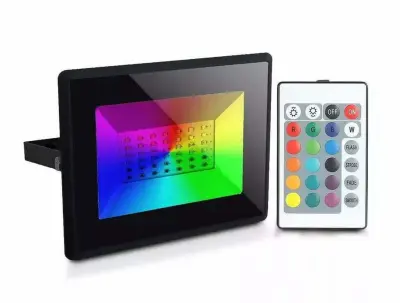 Zunanji LED RGB reflektor + daljinski upravljalnik 50W IP65