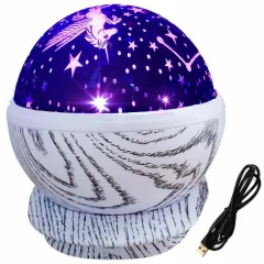 USB LED RGB zvezdni projektor in nočna lučka 360