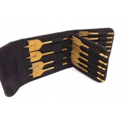 Set HEX 16 ploščatih rezkalnih svedrov za les 6-38mm