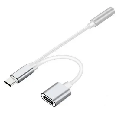 Adapter moški in ženski USB Tip C na audio Jack 3,5