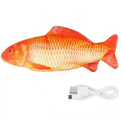 Akumulatorska interaktivna gibljiva riba za mačke USB 26cm 3