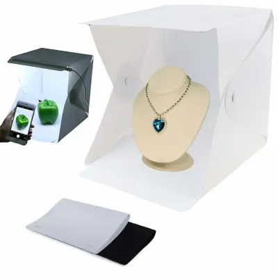 Foto studio box z 20 LED osvetlitvijo + 2 ozadja