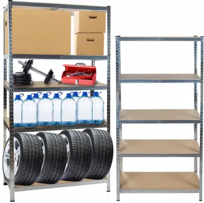 Kovinski regal 75×30×150cm brez vijakov – 175kg na polico