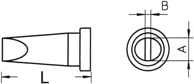 Spajkalna konica v obliki dleta\, ravna Weller LT-A velikost konice 1.6 mm vsebuje 1 kos
