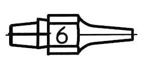 Spajkalna šoba Weller DX 116 velikost konice 1.2 mm dolžina konice 27 mm vsebuje 1 kos