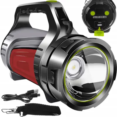 Akumulatorska LED ročna svetilka + USB power bank 1200lm