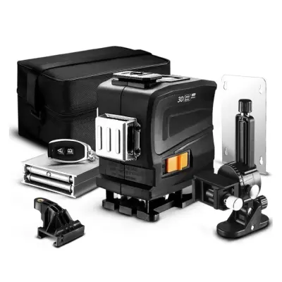 Akumulatorski zeleni 12 linijski laserski nivelir za polaganje 2×1,5Ah + daljinec GTD-S1