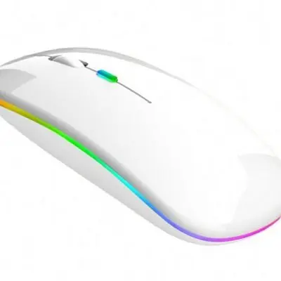 Bluetooth brezžična akumulatorska optična miška 1600 DPI LED RGB