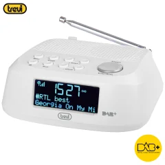 TREVI RC 80D4 radio ura z alarmom bela