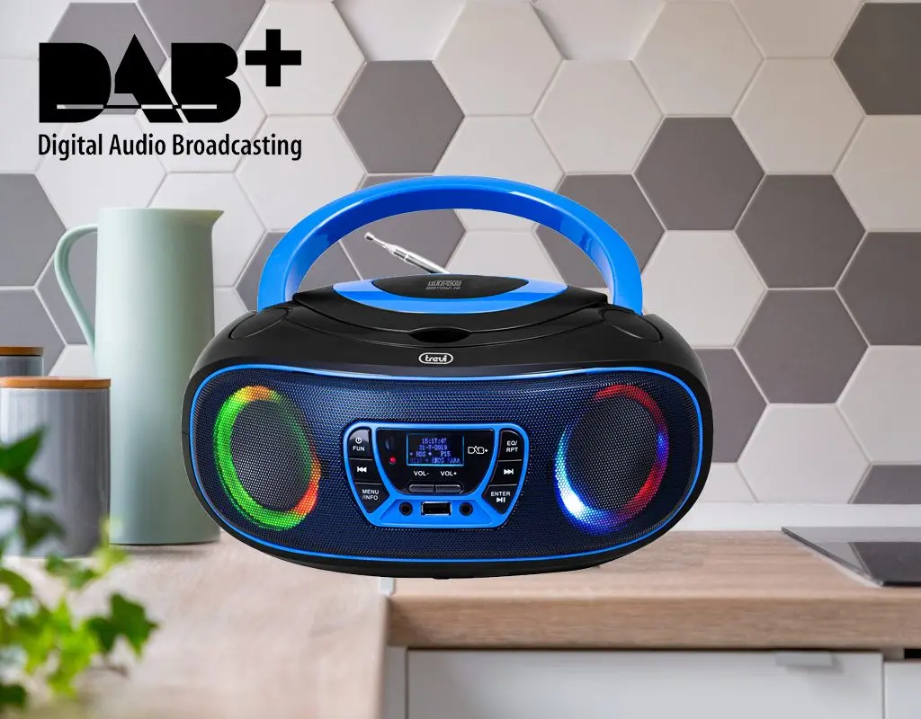 Radio Stereo Portatile Trevi CMP 583 DAB/FM - Lettore CD, USB, AUX, Telecomando, Bianco - Foto 6