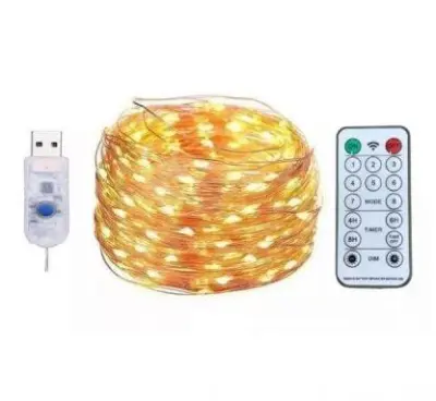 Novoletne lučke 50 LED USB 5m + daljinski upravljalnik