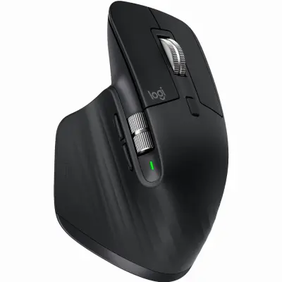 Logitech MX Master 3 miška, brezžična, unifying, darkfield, 4000 DPI, polnilna