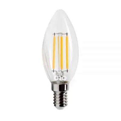 LED sijalka fillament E14 C30 6W 806lm svečka nevtralno bela 4000K steklena