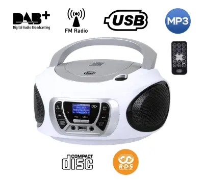 TREVI CMP 510, Boombox, CD/USB/Radio DAB/DAB+/FM, RDS, daljinec, bele barve