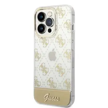 GUESS GLITTER LOGO IPHONE 14 PRO MAX ovitek zlat