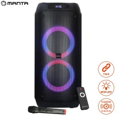 MANTA SPK5300, Karaoke, vgrajena baterija, Bluetoth/USB/MP3/RADIO FM, Disco LED lučke, TWS, 7.000W P.M.P.O