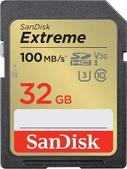 SANDISK SDHC 32GB EXTREME, 100/60MB/s, UHS-I, Speed Class 3 (U3), V30,C10
