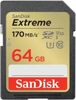 SanDisk Extreme PLUS 32GB SDXC spominska kartica 170MB/s in 80MB/s branje/pisanje, UHS-I, Class 10, U3, V30