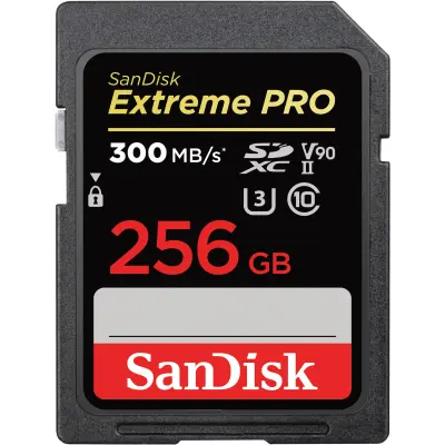 SanDisk Extreme PRO 256GB SDXC Memory Card 300MB/s