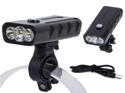 LED sprednja svetilka za kolo cree kovinska s powerbank funkcijo