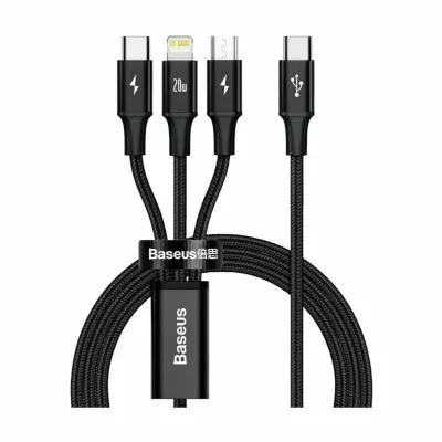 Kabel USB Tip-C 3v1 Lightning/Mikro/TipC PD 20W napajanje+podatki 1,5m BASEUS