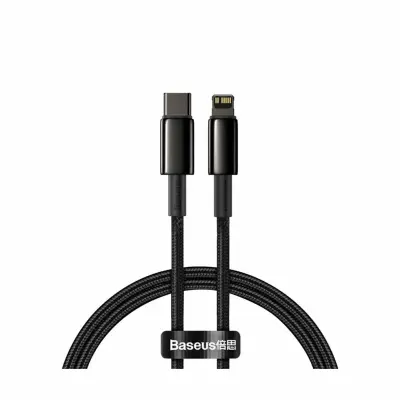 Kabel Apple USB C/Lightning 1m PD 20W Tungsten črn pleten Baseus
