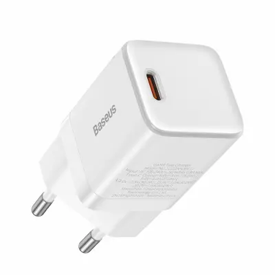 Pretvornik USB - 220V 30W USB Tip C GaN3 Mini Quick Charger bel Baseus