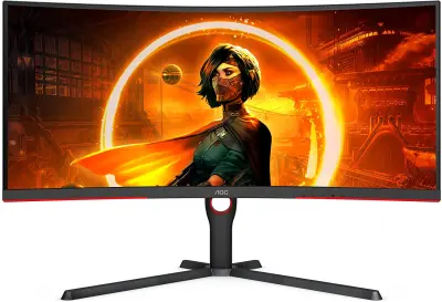 Monitor AOC 86,4 cm (34,0") CU34G3S/BK 3440x1440 Curved Gaming 165Hz VA 1ms 2xHDMI 2xDisplayPort 4xUSB3.2 HAS Zvočniki  sRGB119% FreeSync