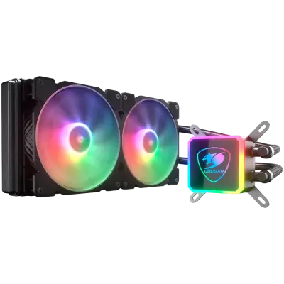 Cougar I Aqua ARGB 280 I 3MAQR280.0003 I AiO Liquid Cooling I Aqua ARGB 280 *1 + 140 mm RGB ventilator x2 + odstranite nadzor